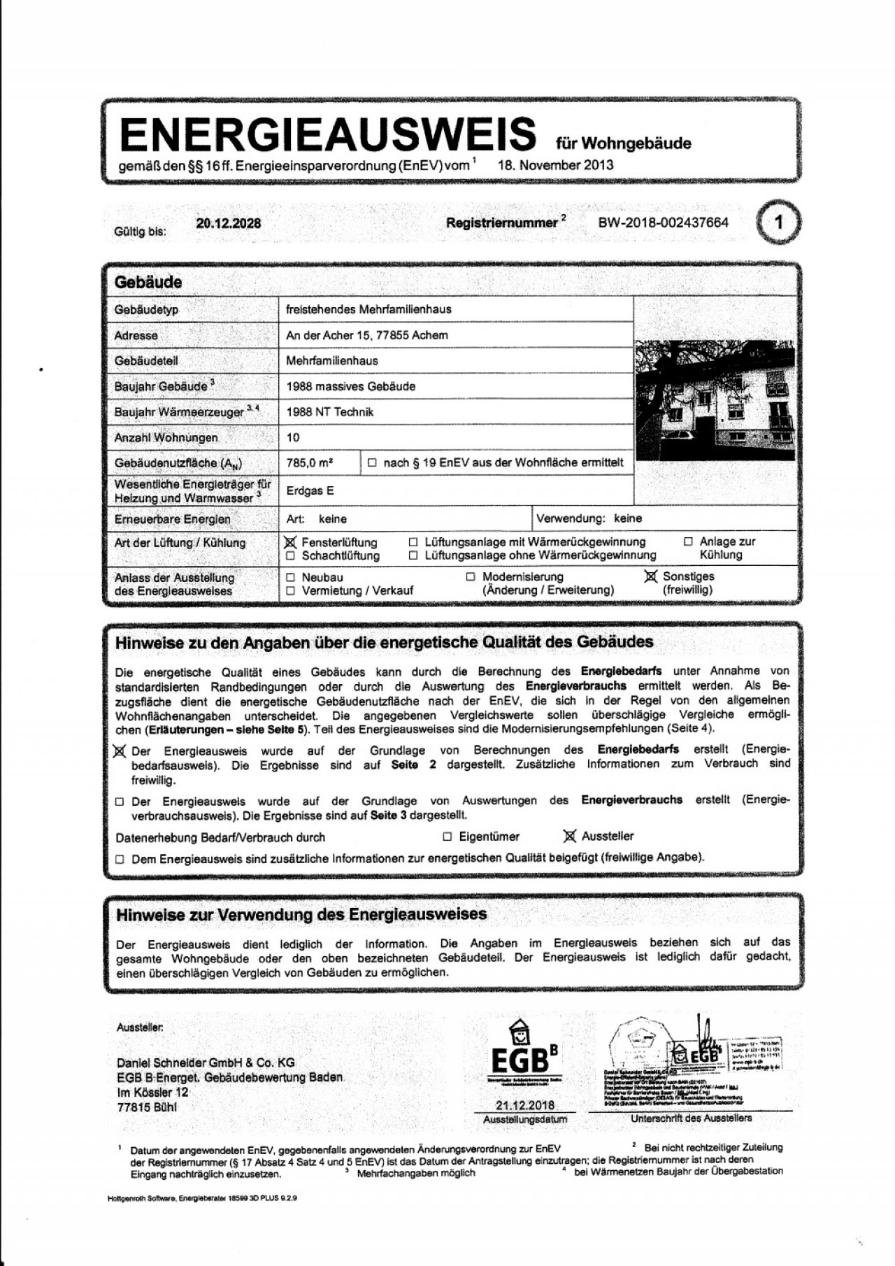 Moderne und neuwertige 2 1/2-Zimmer-Wohnung am Zentrum von Achern (ETW, Fromann-Ganter) — EA, 1
