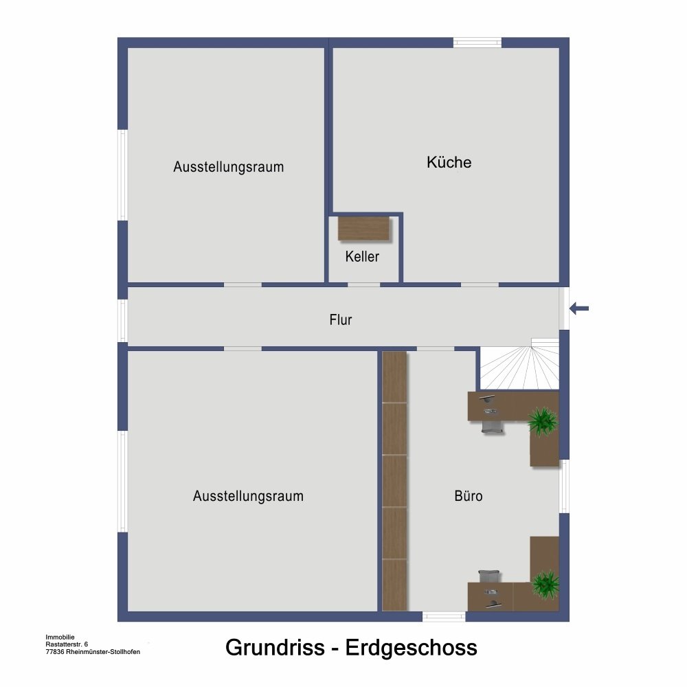 Romantisches Ein-/Zweifamilienhaus in Rheinmünster (EFH, Stolz) — Grundriss EG