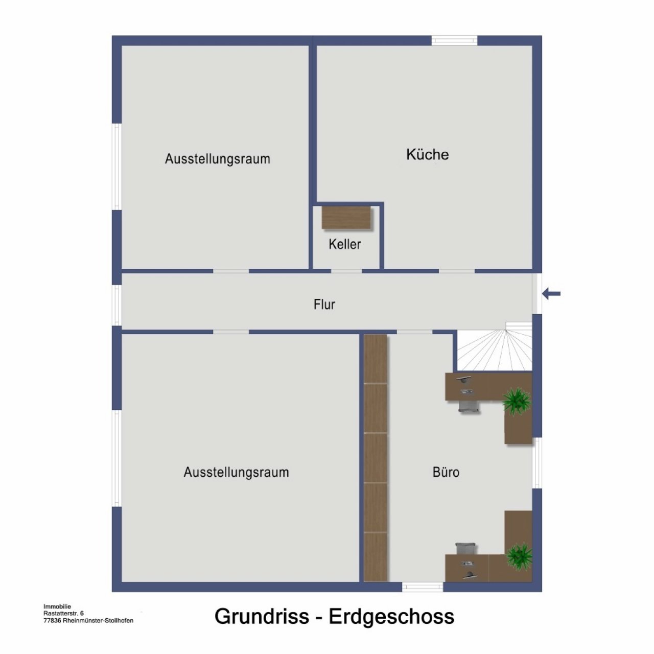 Romantisches Ein-/Zweifamilienhaus in Rheinmünster (EFH, Stolz) — Grundriss EG