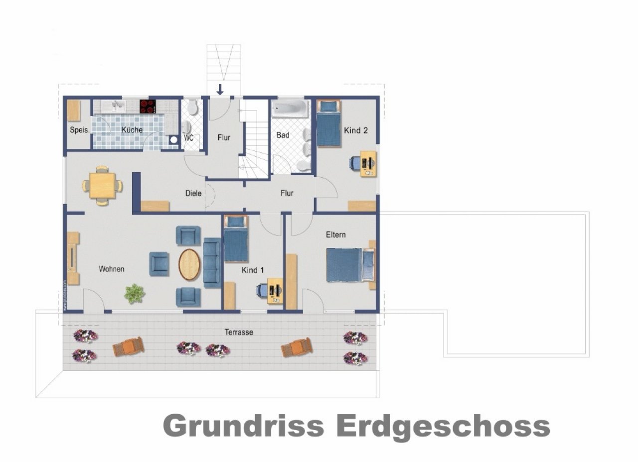 Attraktives Zweifamilienhaus in Achern-Großweier (ZFH, Simic) — Erdgeschoss