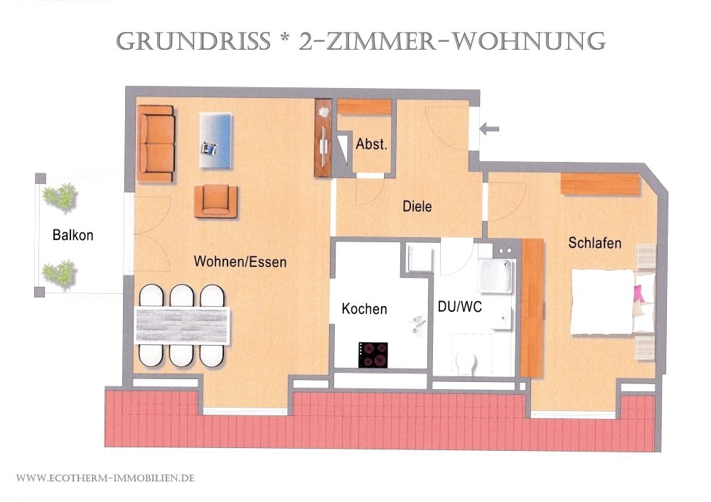2-Zimmer-Wohnung am Stadtgarten in Achern (Wohnung, Wittenauer)