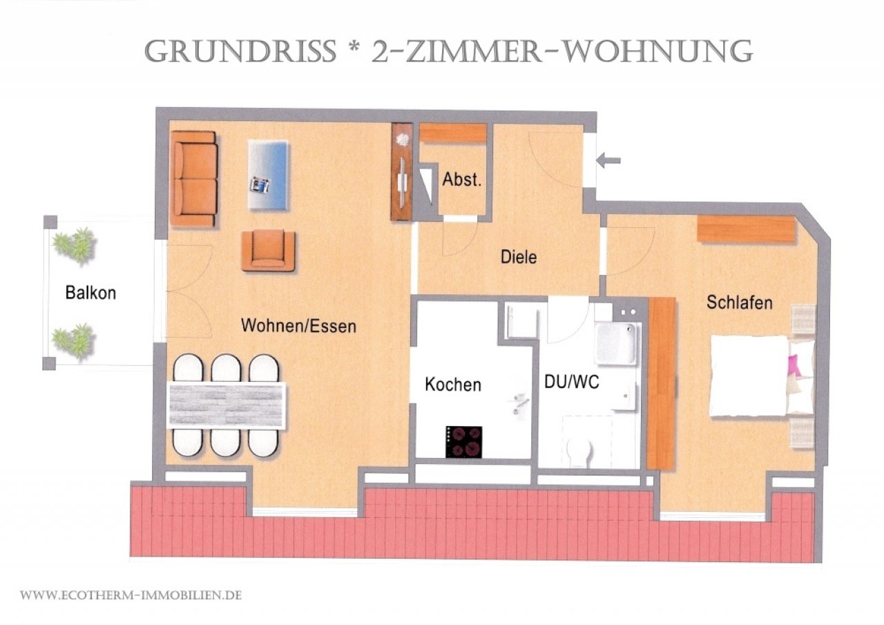 2-Zimmer-Wohnung am Stadtgarten in Achern (Wohnung, Wittenauer)