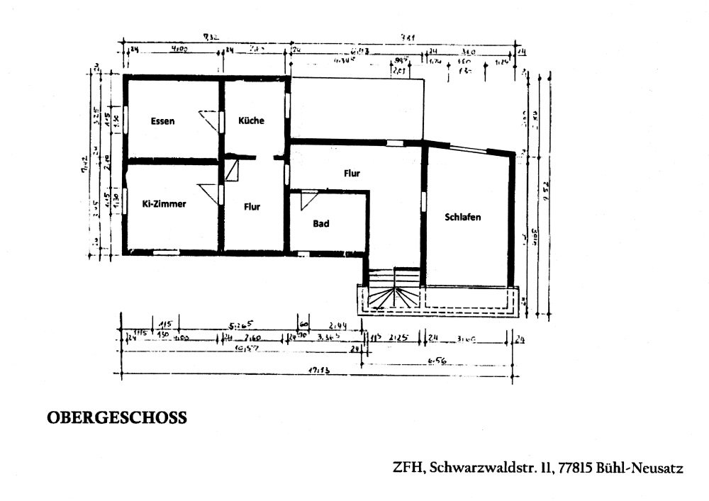 Ein- bis Zweifamilienhaus mit beeindruckend großem Grundstück in Bühl-Neusatz (EZFH, Ecotherm) — Grundriss, OG