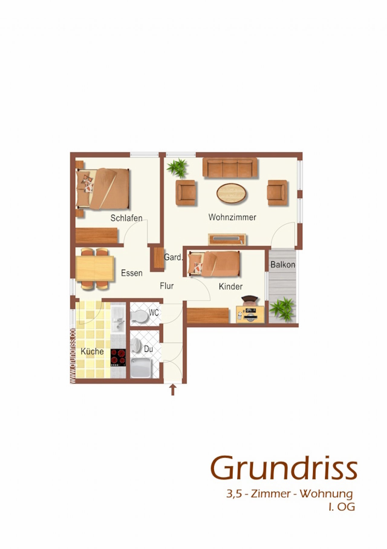 Hochwertige 3 1/2-Zimmer -Wohnung mit Bauträger-Gewährleistung (ETW, Ecotherm 2)