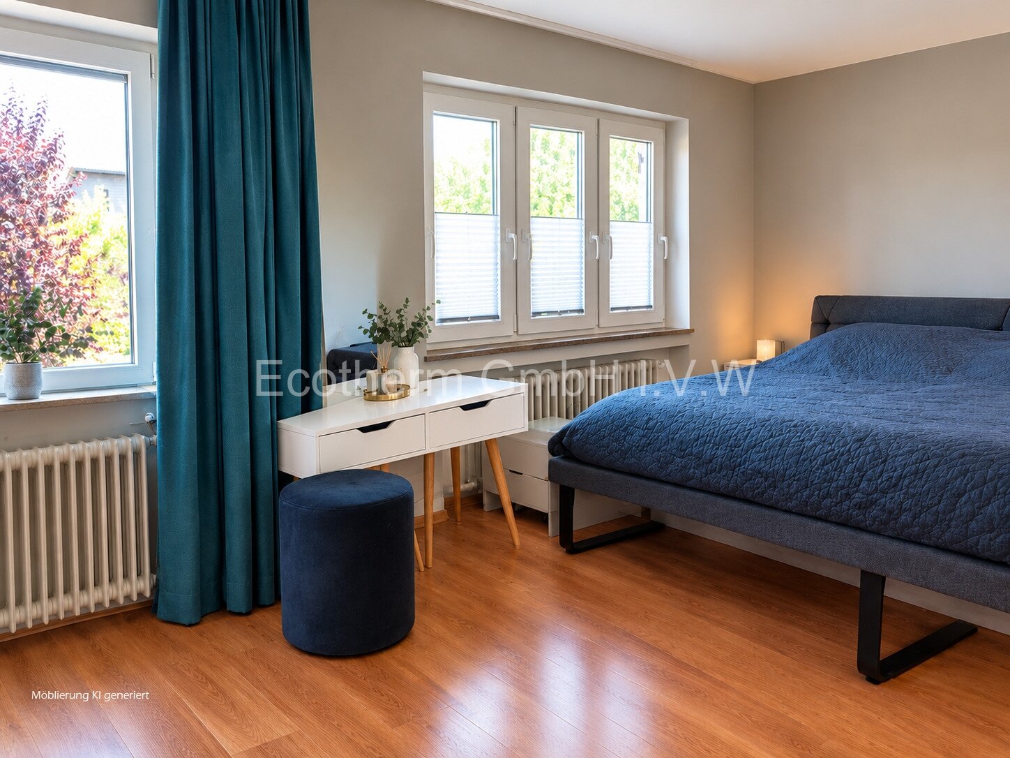 Reihenhaus in Achern für eine große Familie (RMH 26-01) — Schlafzimmer, Möblierung KI