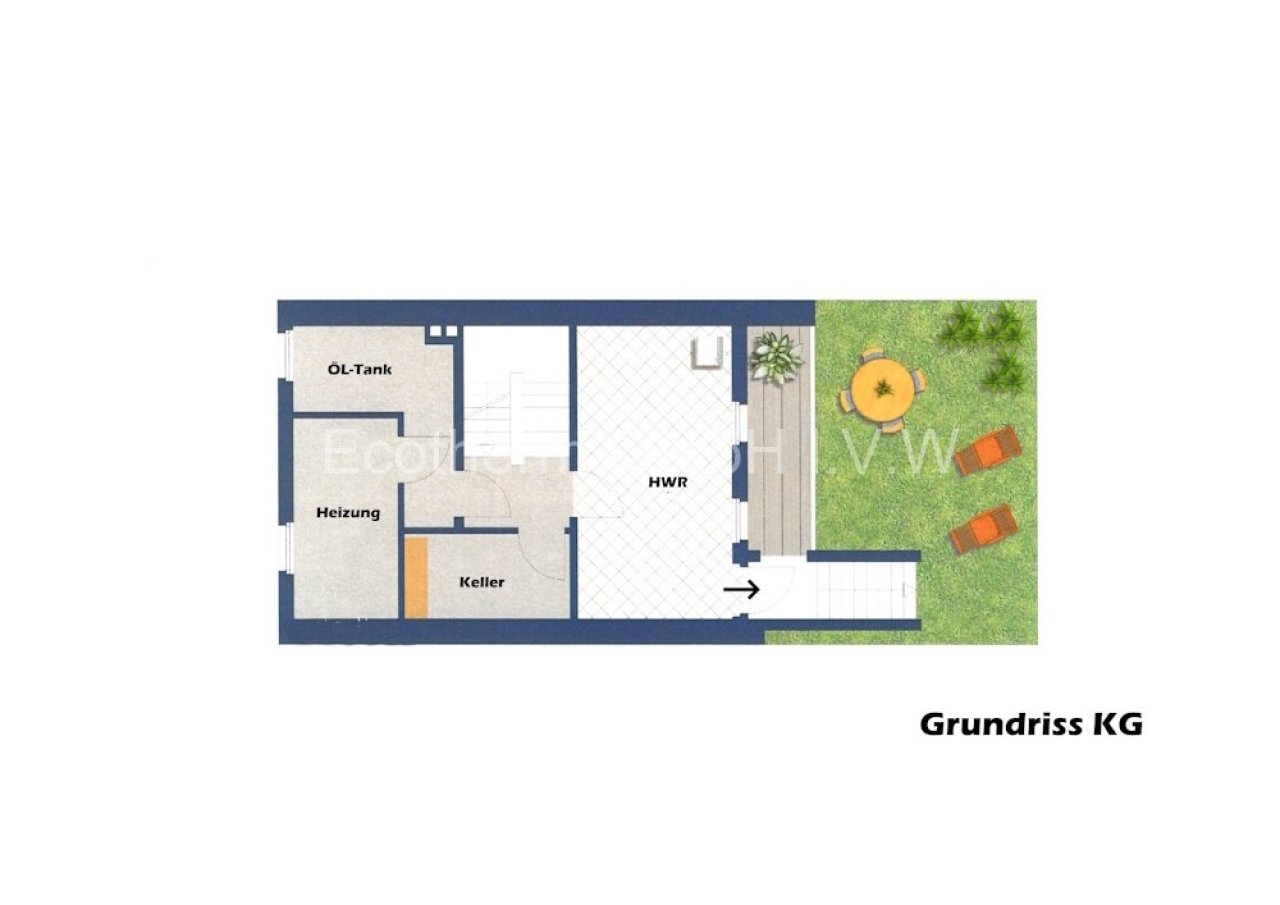 Reihenhaus in Achern für eine große Familie (RMH 26-01) — Kellergeschoss